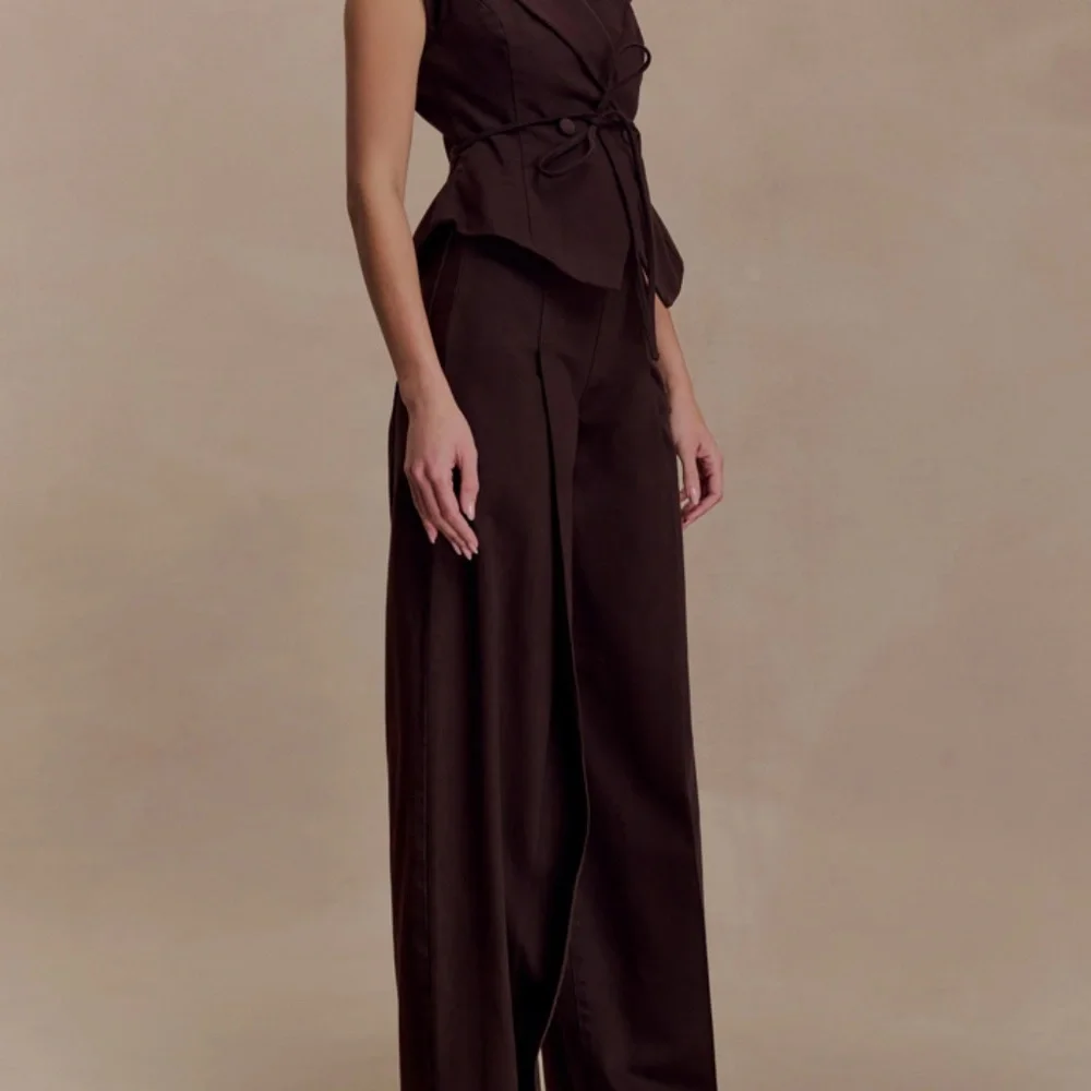 Meshki Dark Brown Wide Leg Jeans - Picture 3 of 14